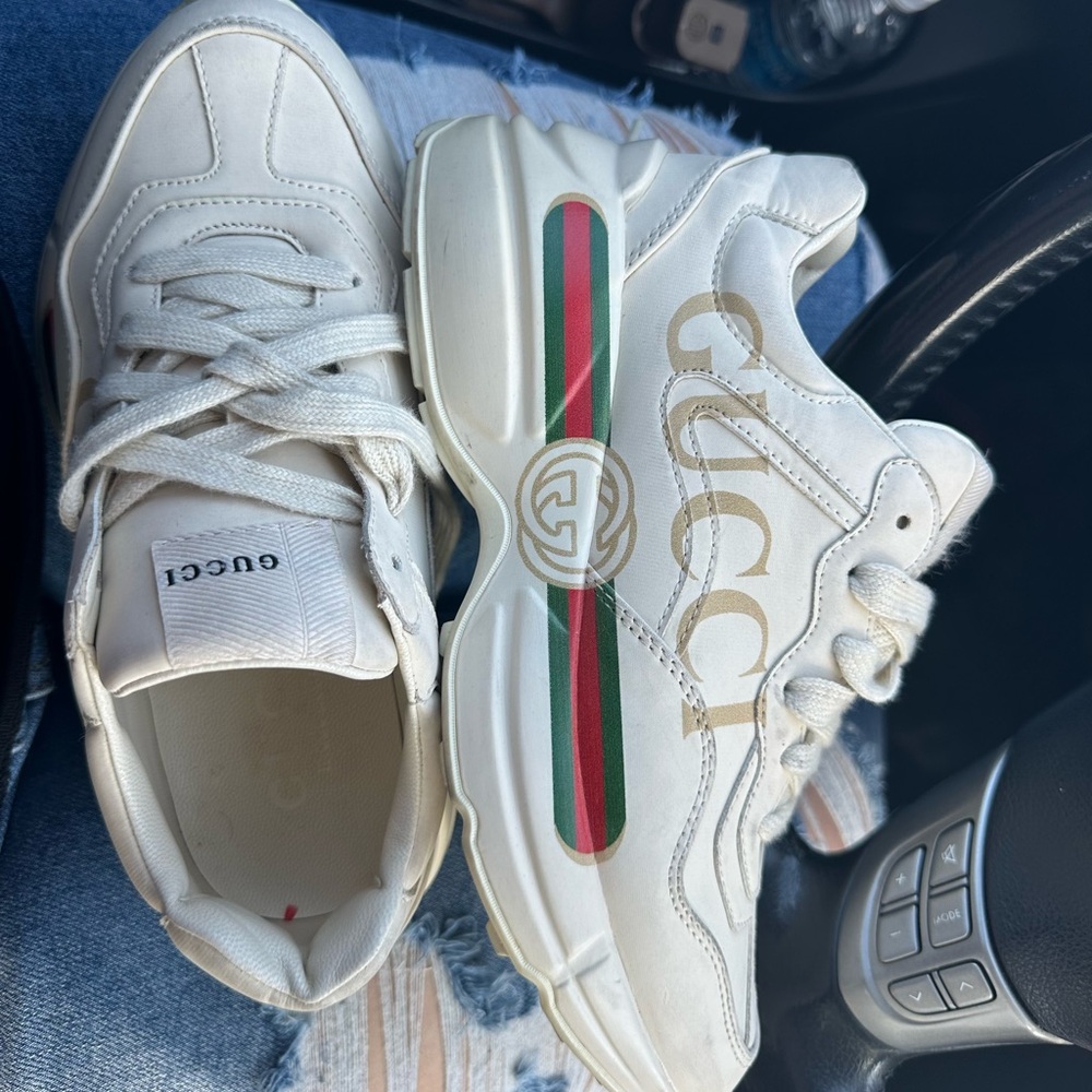 Gucci size 37 woman’s shoes. Worn maybe once. Still in perfect condition.